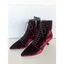 Velvet lace up boots Miu Miu