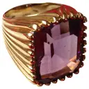 Burgundy Yellow gold Ring Fred