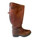 Leather western boots Ash