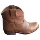 Camel Leather Boots Bonpoint