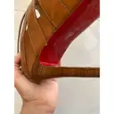Buy Christian Louboutin Leather open toe boots online