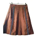 Leather mid-length skirt Claudie Pierlot