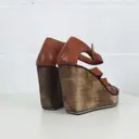 Leather sandals Costume National - Vintage