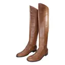 Leather riding boots Fendi
