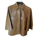 Leather short vest Ganni