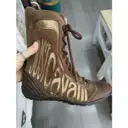 Buy Just Cavalli Leather biker boots online - Vintage