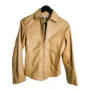 Leather biker jacket Lacoste