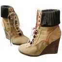 River leather lace up boots Chloé