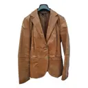 Leather blazer Zara