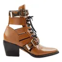 Rylee patent leather lace up boots Chloé