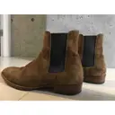 Buy Saint Laurent Camel Suede Boots online