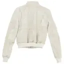 Balenciaga Ecru Leather Biker jacket for sale