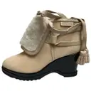 Leather snow boots Celine