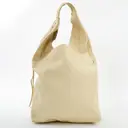 Ecru Leather Handbag Cabas Celine