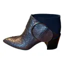 Exotic leathers ankle boots Walter Steiger