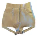 Gold Cotton Shorts Dolce & Gabbana