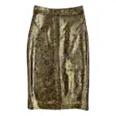 Leather mid-length skirt Raoul