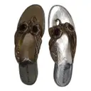 Leather flip flops Rene Caovilla - Vintage