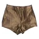 Gold Synthetic Shorts American Apparel