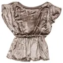 Gold Synthetic Top Alice & Olivia