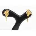 Yellow gold earrings Dior - Vintage