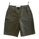 Green Cotton Shorts Miu Miu