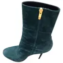 Green Leather Ankle boots Sergio Rossi