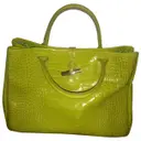 Green Leather Handbag Roseau Longchamp