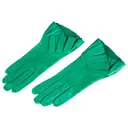 Green Leather Gloves Hermès