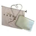 Leather clutch bag Sandro