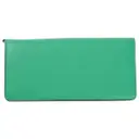 Green Leather Wallet Christian Dior