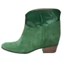 Green Suede Ankle boots Golden Goose