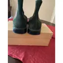 Green Suede Boots Santoni