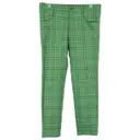 Green Wool Trousers Miu Miu