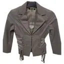 Grey Cotton Jacket Elisabetta Franchi