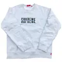 Grey Cotton Knitwear & Sweatshirt Supreme