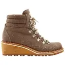 Leather lace up boots Allard Megeve