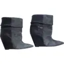Grey Leather Ankle boots Isabel Marant