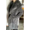Leather coat Blancha