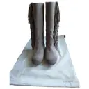 Ikks Grey Leather Boots for sale