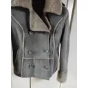 Leather biker jacket Gant