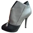 Leather ankle boots Grey Mer