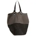 Grey Leather Handbag Estellon