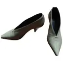 Soft V Neck leather heels Celine