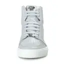 Leather high trainers Versace