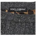 Buy Dolce & Gabbana Grey Silk Skirt online