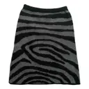 Wool mid-length skirt Kenzo - Vintage