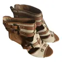 Cloth buckled boots Ash