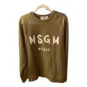 Khaki Cotton Knitwear & Sweatshirt MSGM