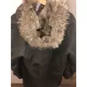 Yves Salomon Khaki Fur Coat for sale